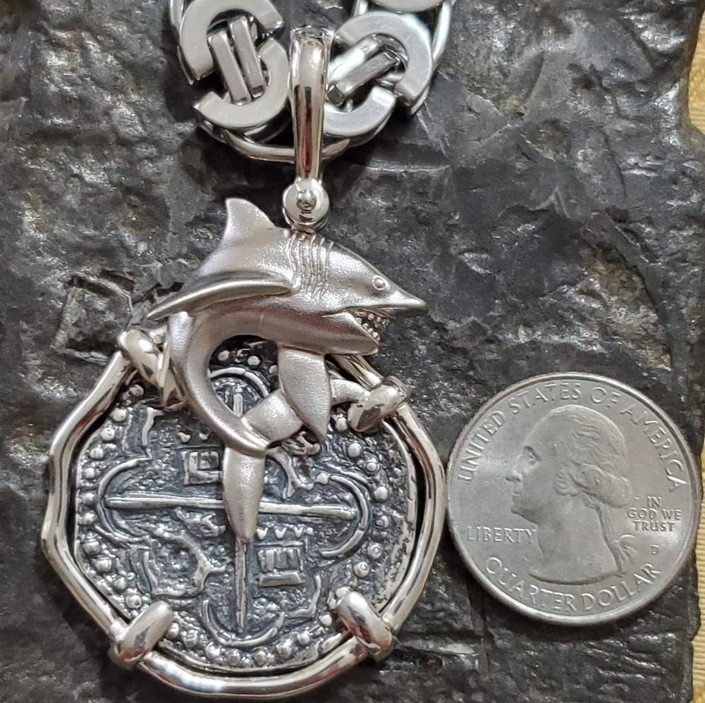Atocha shark coin with chain